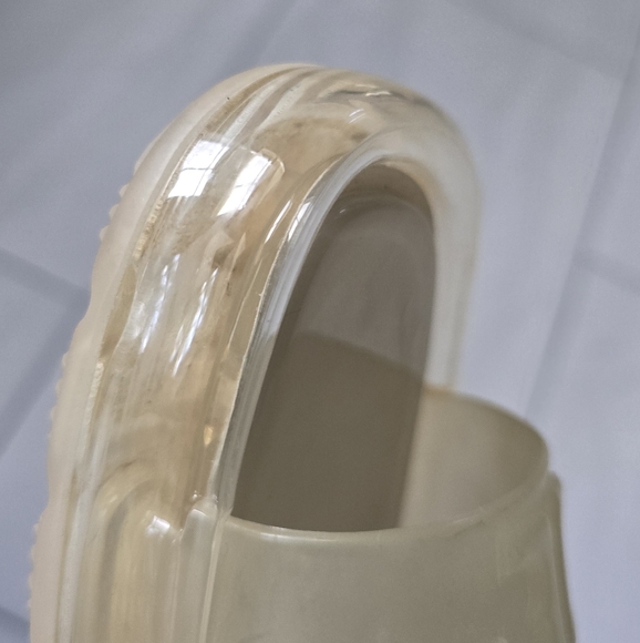 Tory Burch Women's Size 5B Ivory Logo Bubble Jelly Slide Sandal Shoes. - Picture 13 of 15